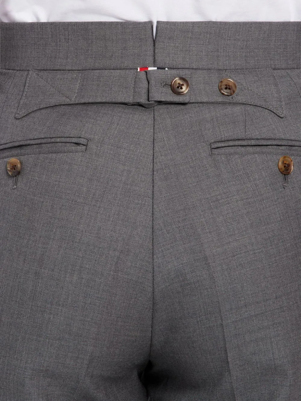 $1,003 THOM BROWNE - Medium Gray 120's Twill BACKSTRAP TROUSER-(SZ 1) 30W