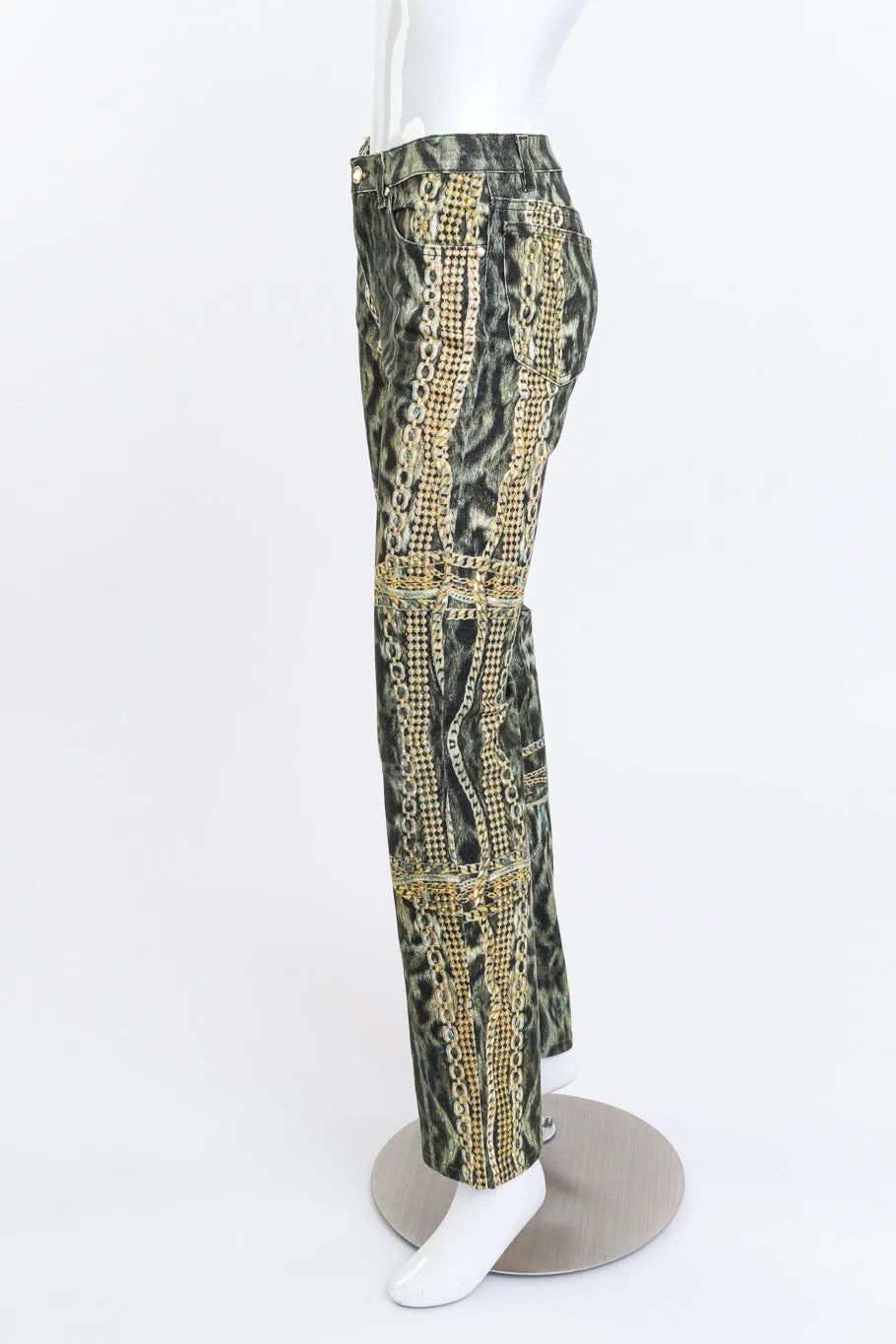 2003 F/W Leopard & Chain Jeans