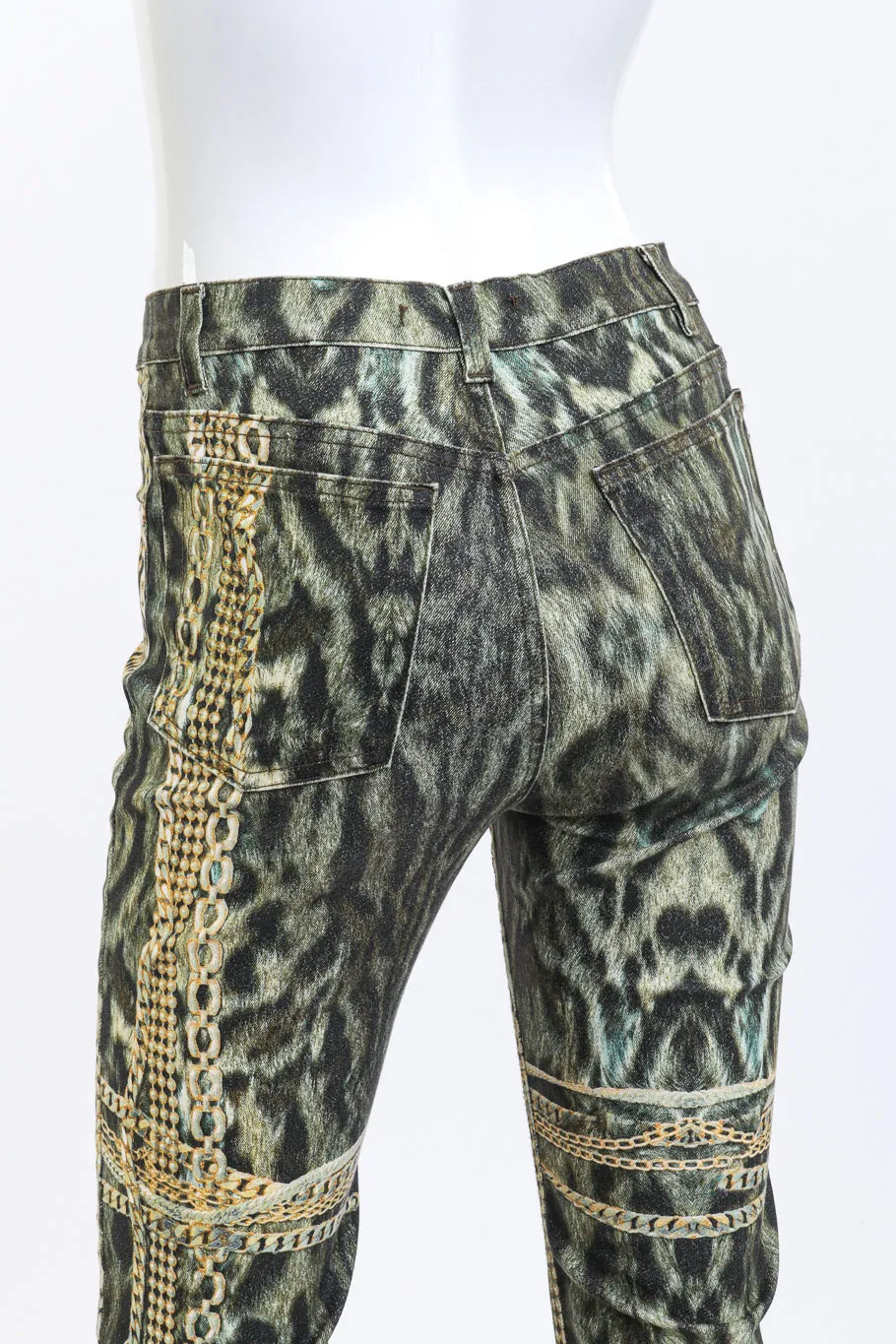 2003 F/W Leopard & Chain Jeans