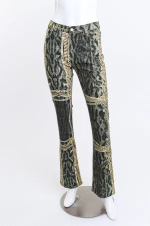 2003 F/W Leopard & Chain Jeans