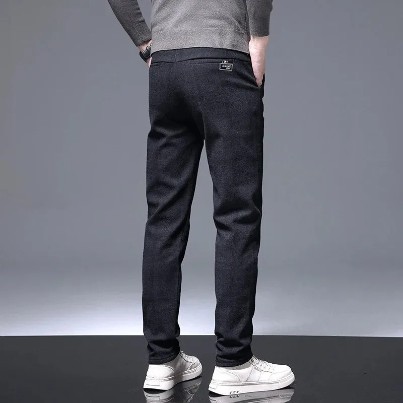 2023 New Plaid Pants Men Business Slim Fit Cotton Party High Quality Brand Clothing Casual Formal Long Trousers Male 28-38