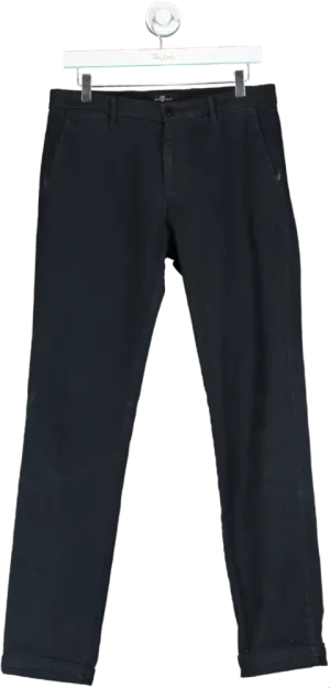 7 For All Mankind Black Luxe Performance Regular Slim Trousers W30