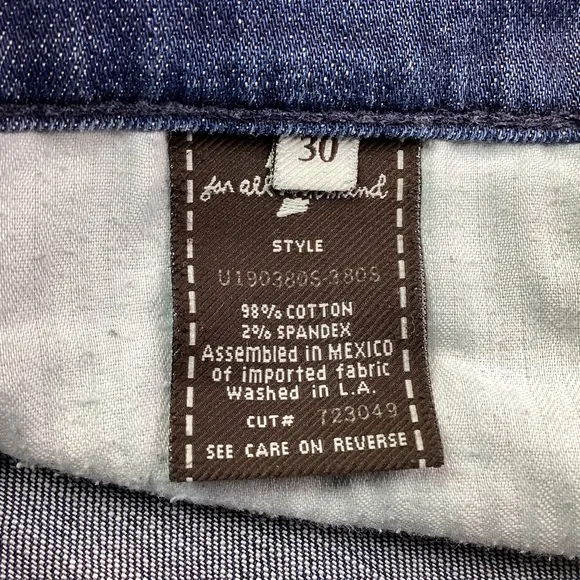 7 For All Mankind Straight Leg Jeans Blue