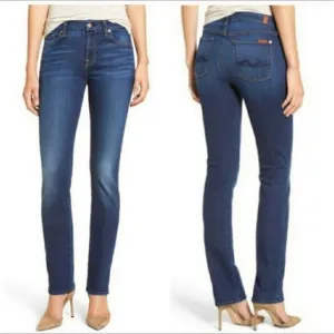 7 For All Mankind Straight Leg Jeans Blue