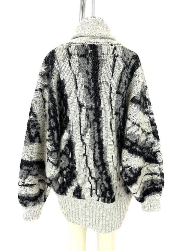 90s Mohair Intarsia Cardigan