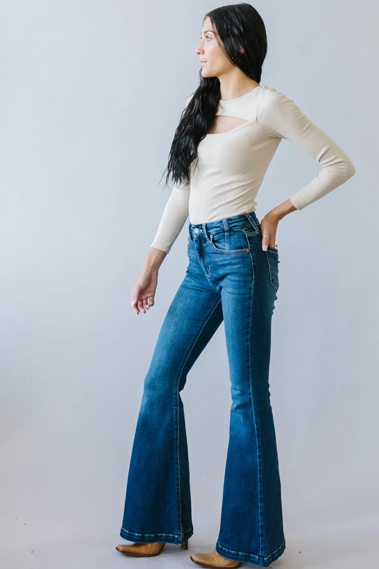 Abbey Road Super Flare Jeans by Kancan