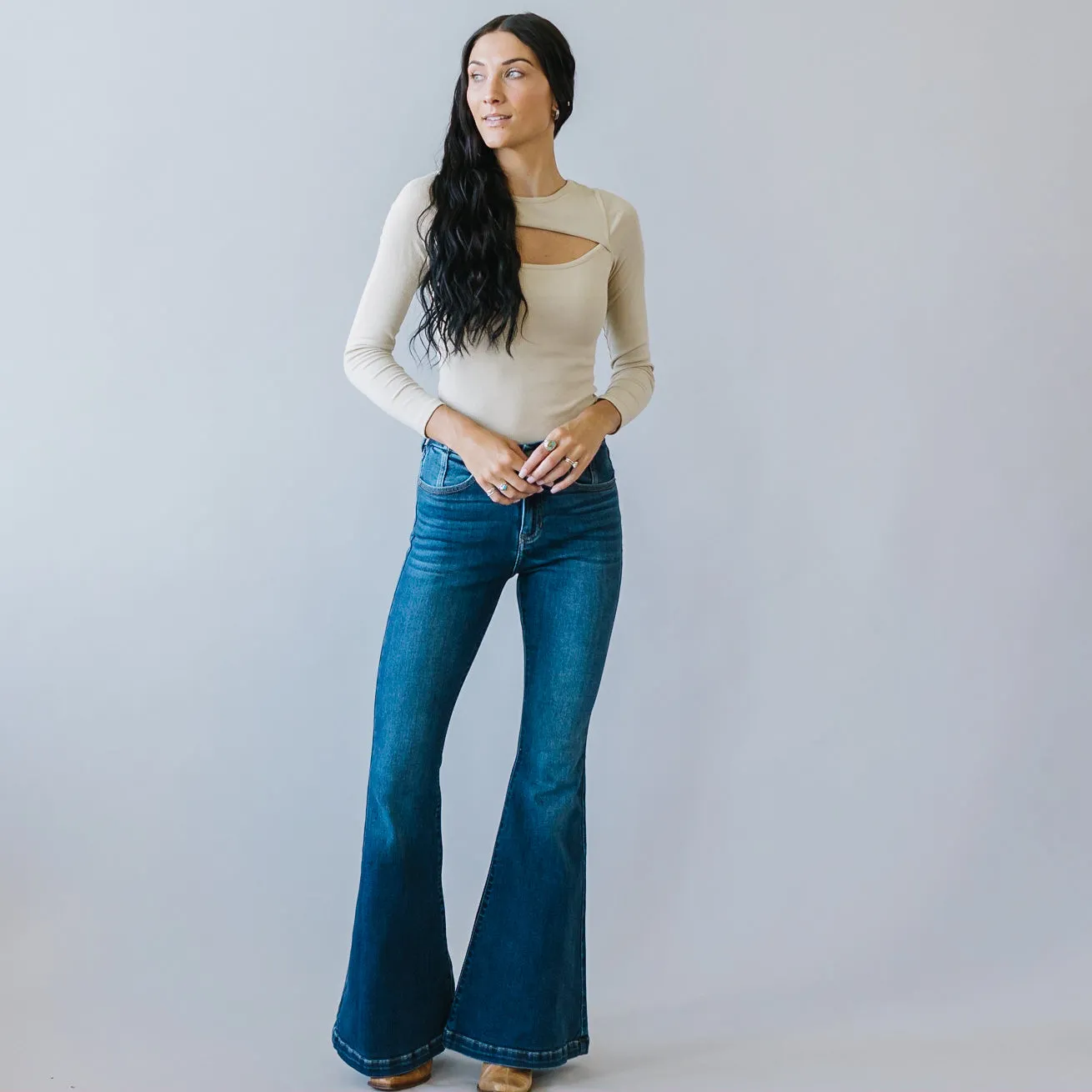 Abbey Road Super Flare Jeans by Kancan