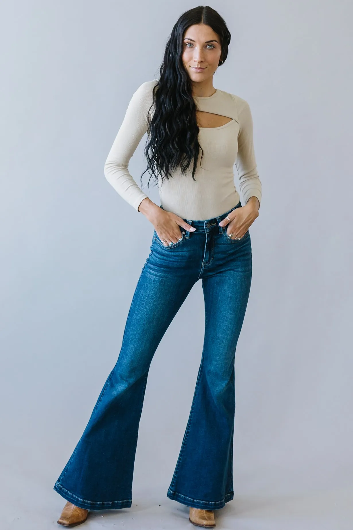 Abbey Road Super Flare Jeans by Kancan