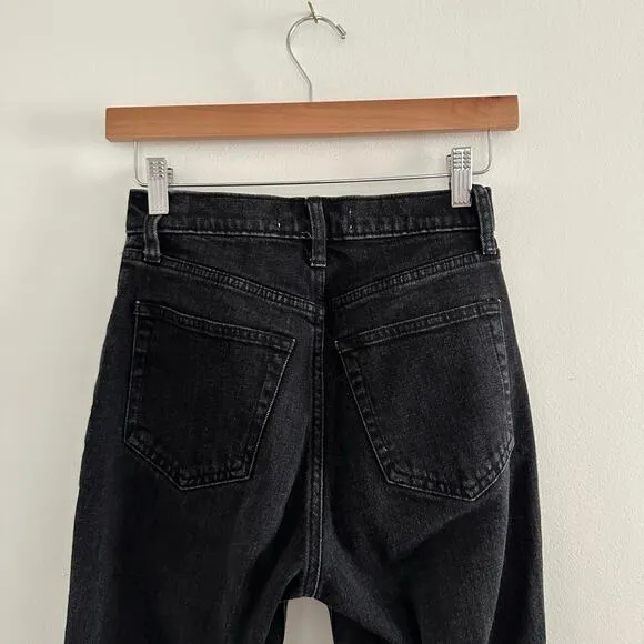 Abercrombie &amp; Fitch The Ankle Straight Ultra High Rise Jeans Black