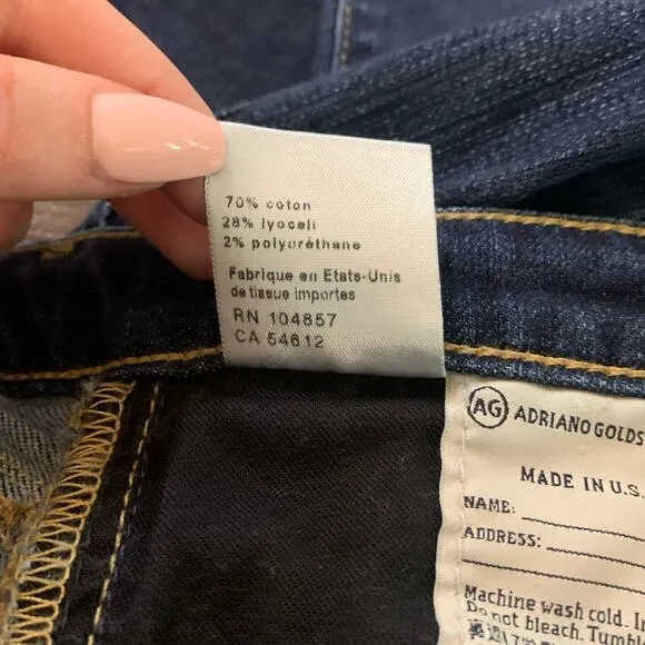 Adriano Goldschmied dark wash The Aubrey skinny straight jeans size 32