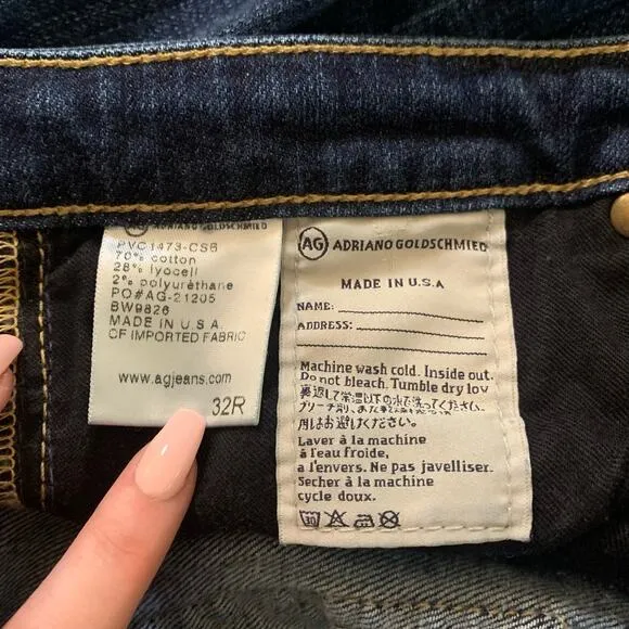 Adriano Goldschmied dark wash The Aubrey skinny straight jeans size 32