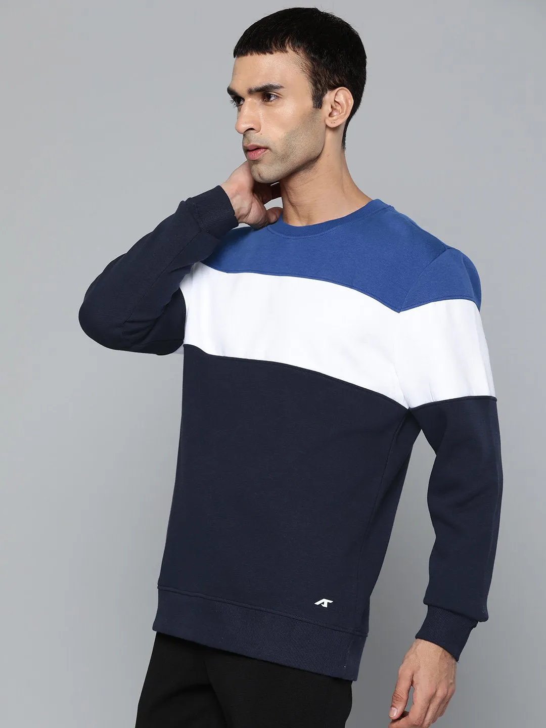 Alcis Men Casual Navy Blue Sweatshirts