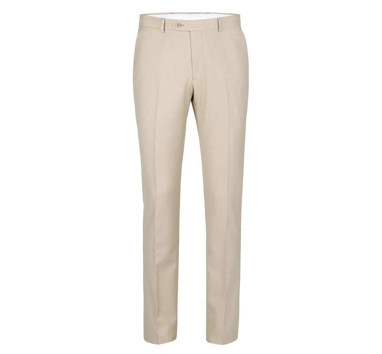 Alessandro Vitello by Renoir Beige Classic Fit Flat Front Suit Separate Pants 201-3