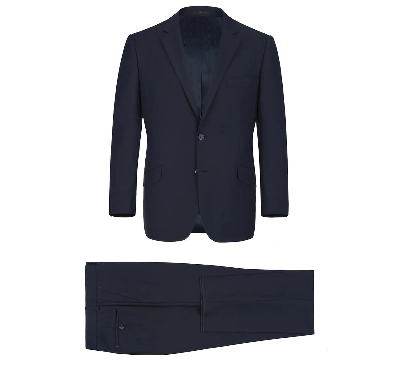 Alessandro Vitello by Renoir Dark Navy 2-Piece Classic Fit Single Breasted Notch Lapel Suit 201-2