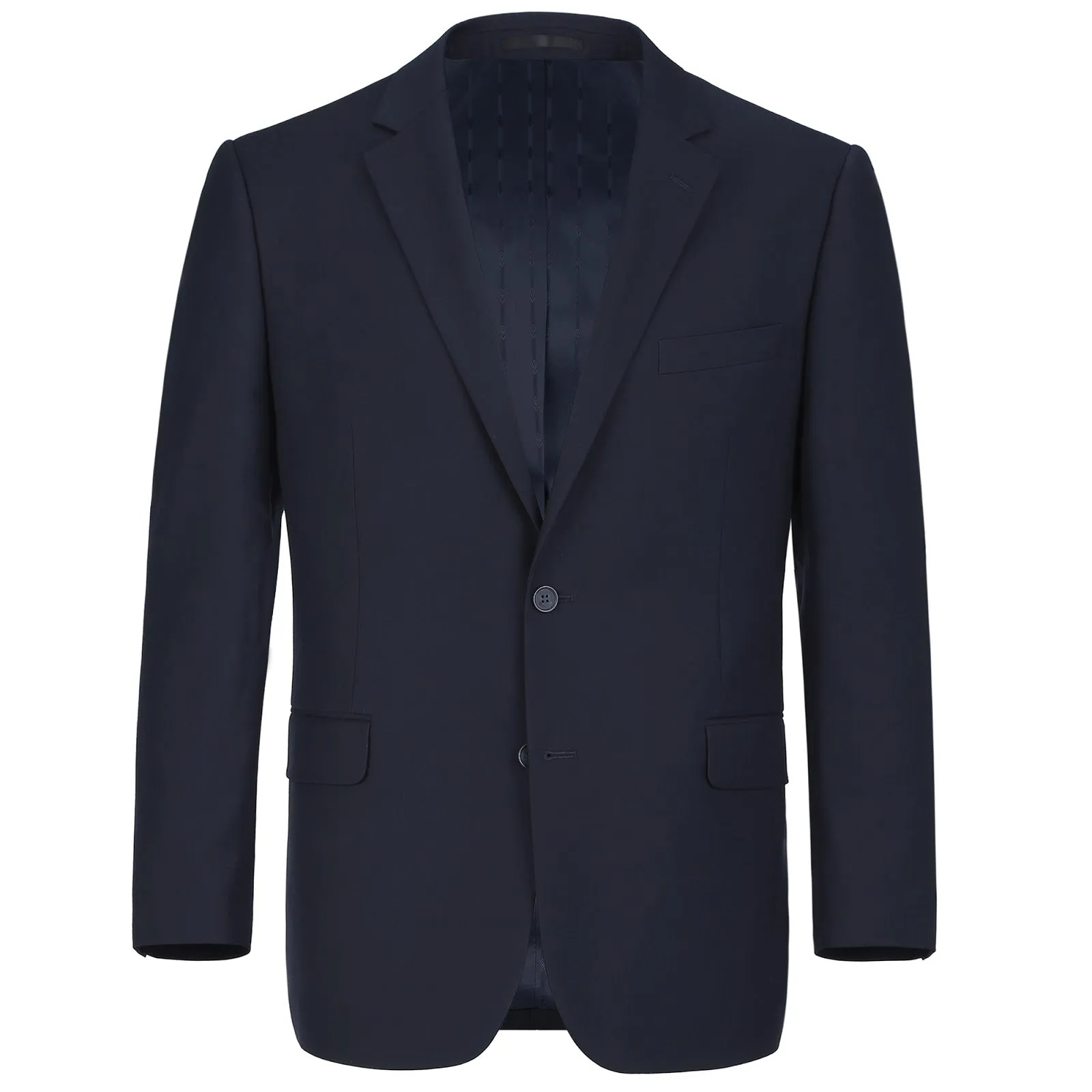 Alessandro Vitello by Renoir Dark Navy 2-Piece Classic Fit Single Breasted Notch Lapel Suit 201-2