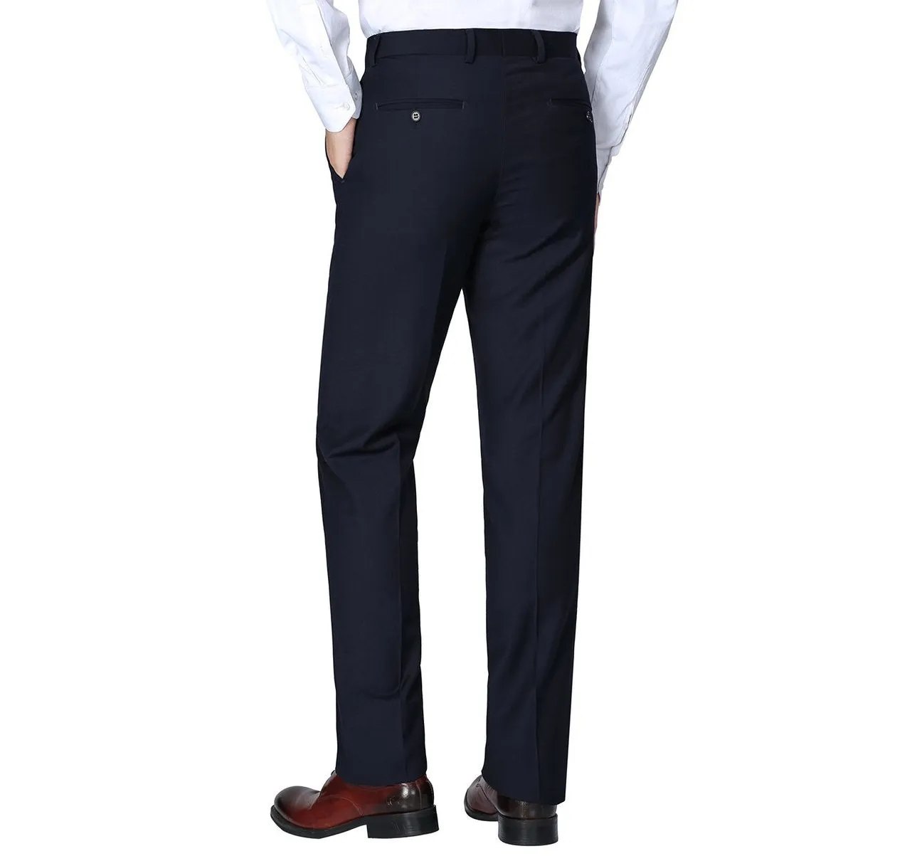Alessandro Vitello by Renoir Dark Navy Classic Fit Flat Front Suit Separate Pants 201-2