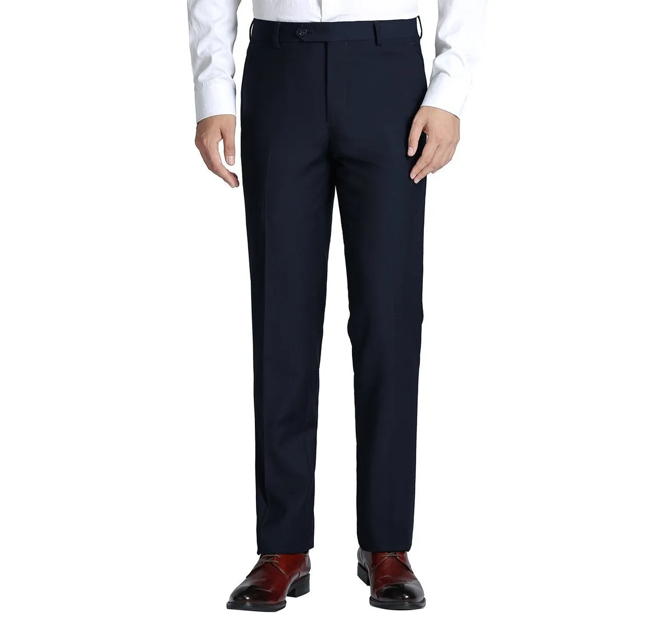 Alessandro Vitello by Renoir Dark Navy Classic Fit Flat Front Suit Separate Pants 201-2