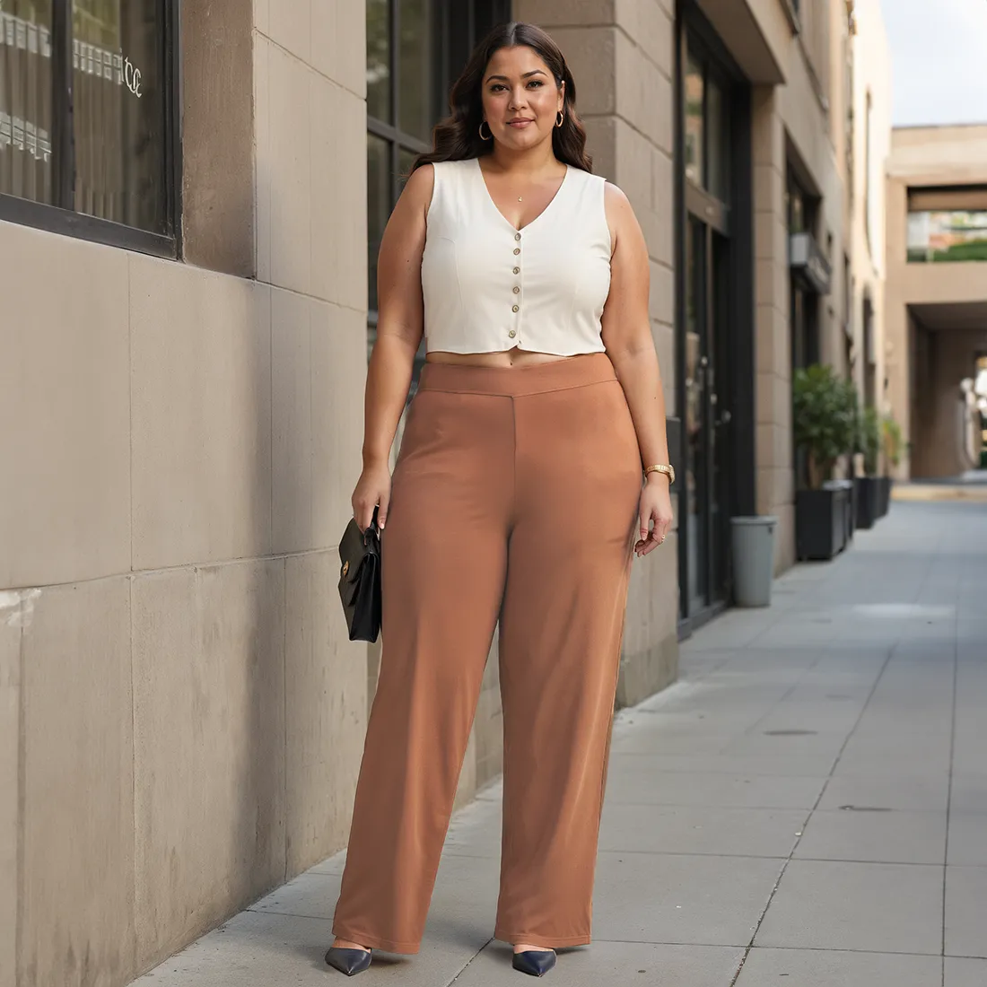 AM:PM Air Wide Trousers - Cotton Tall