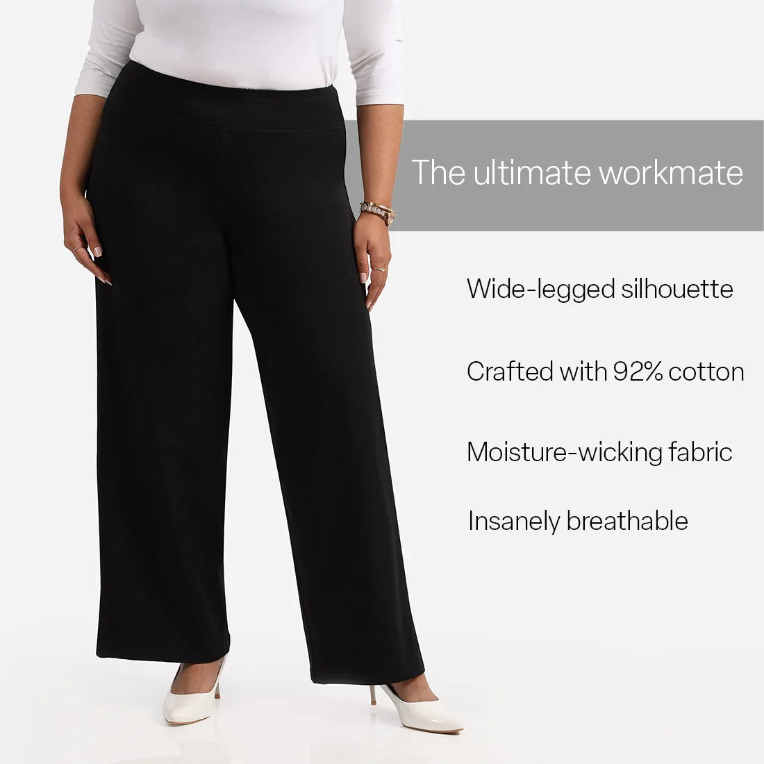 AM:PM Air Wide Trousers - Cotton Tall