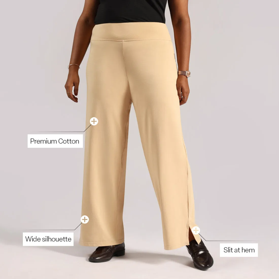 AM:PM Air Wide Trousers - Cotton Tall