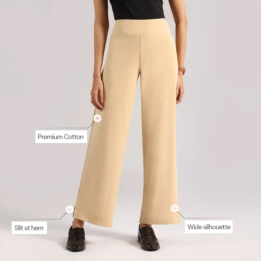 AM:PM Air Wide Trousers - Cotton Tall