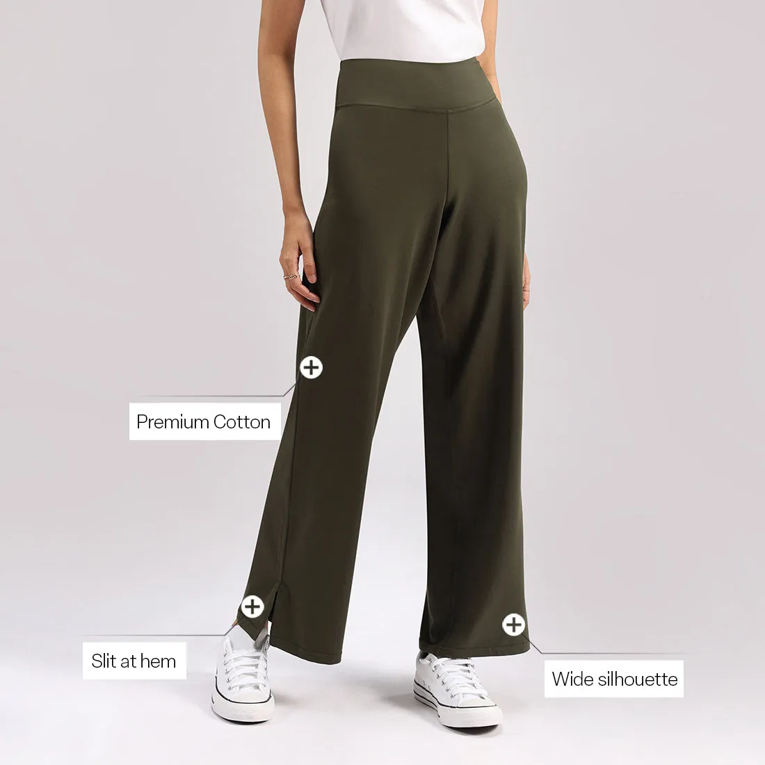 AM:PM Air Wide Trousers - Cotton Tall