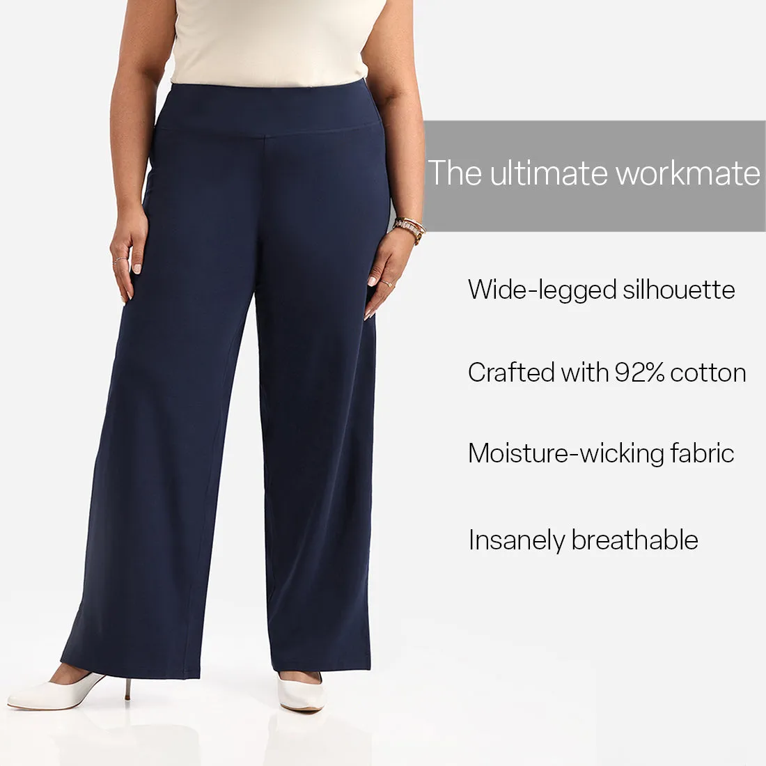 AM:PM Air Wide Trousers - Cotton Tall