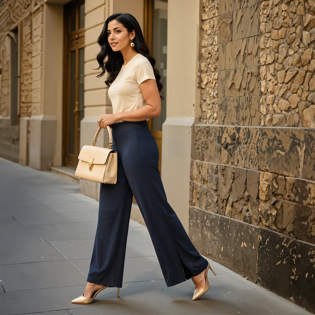 AM:PM Air Wide Trousers - Cotton Tall