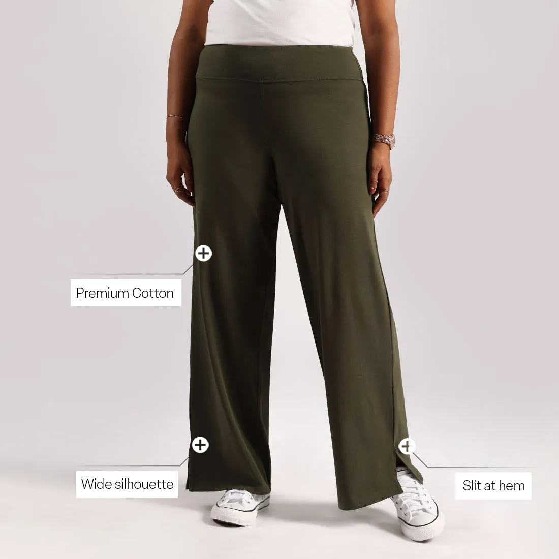 AM:PM Air Wide Trousers - Cotton Tall