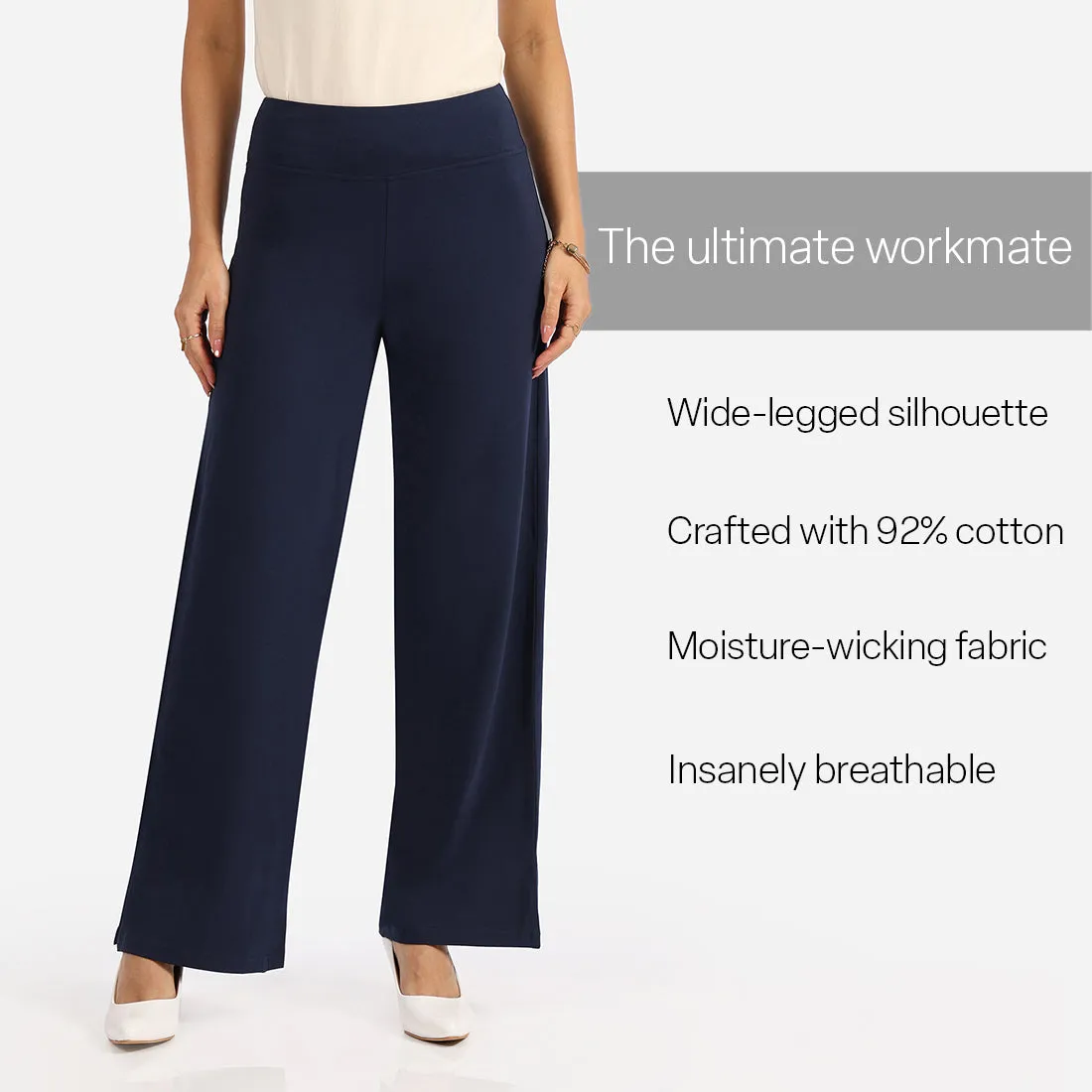 AM:PM Air Wide Trousers - Cotton Tall