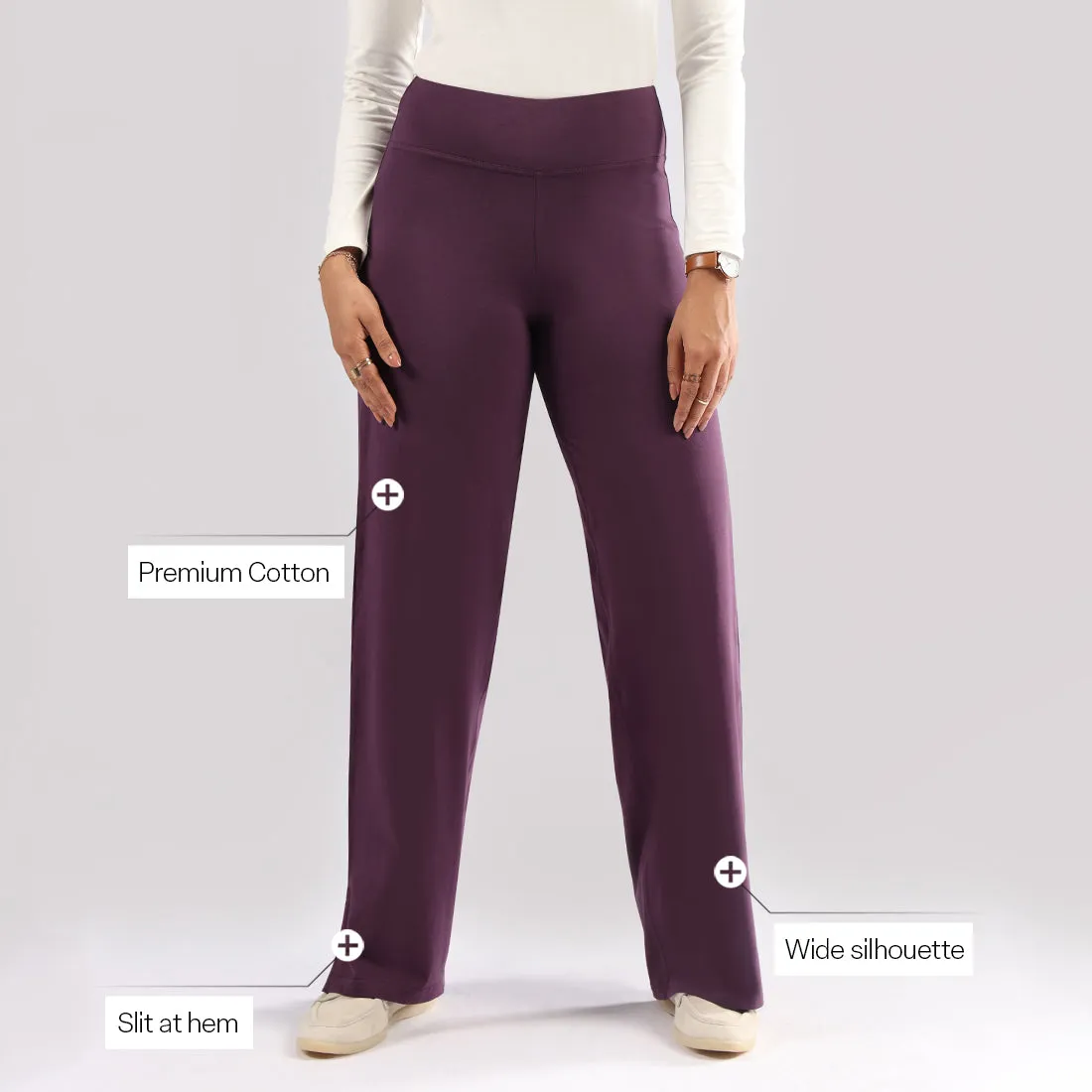 AM:PM Air Wide Trousers - Cotton Tall