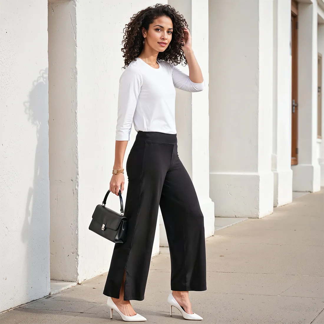 AM:PM Air Wide Trousers - Cotton Tall