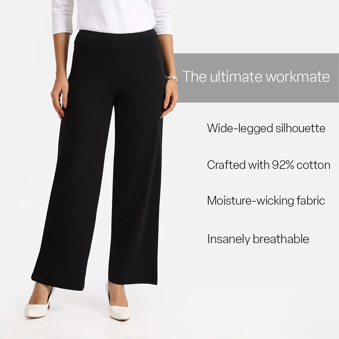 AM:PM Air Wide Trousers - Cotton Tall