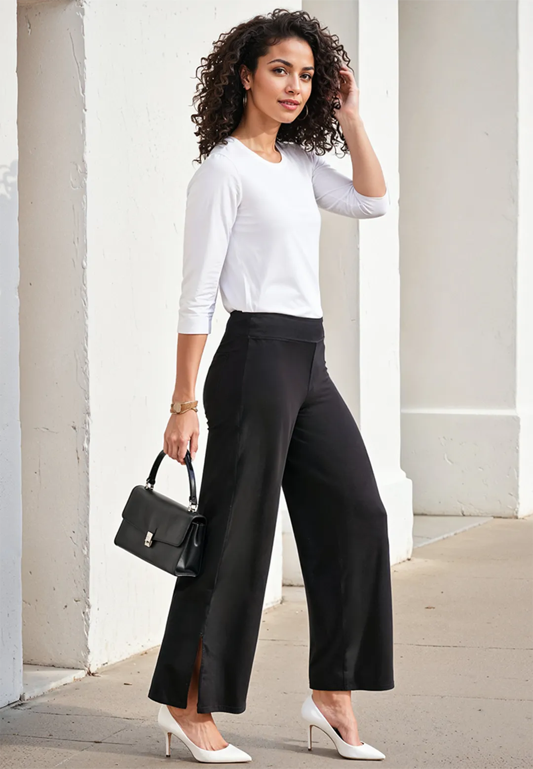 AM:PM Air Wide Trousers - Cotton Tall