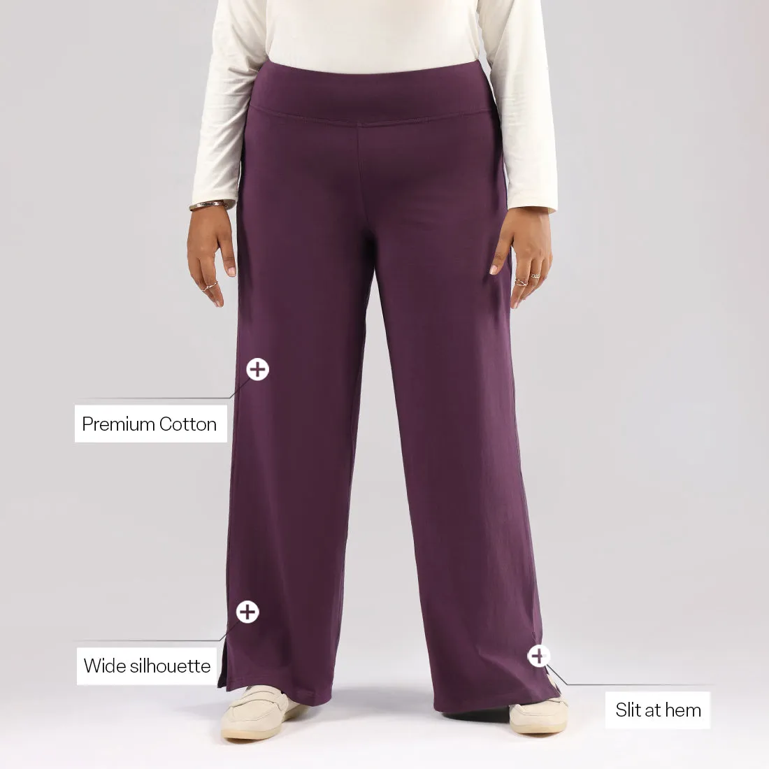 AM:PM Air Wide Trousers - Cotton Tall