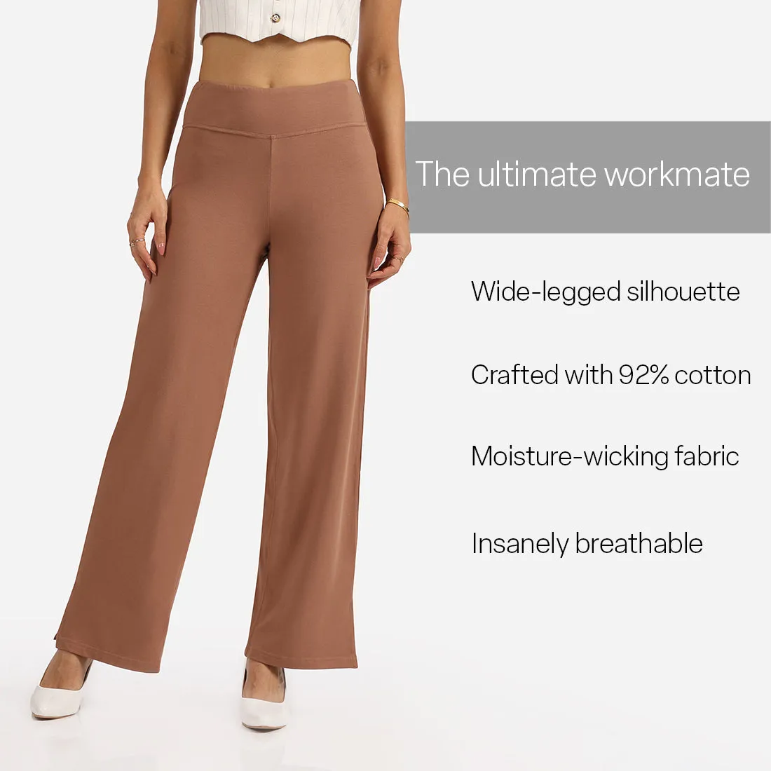 AM:PM Air Wide Trousers - Cotton Tall