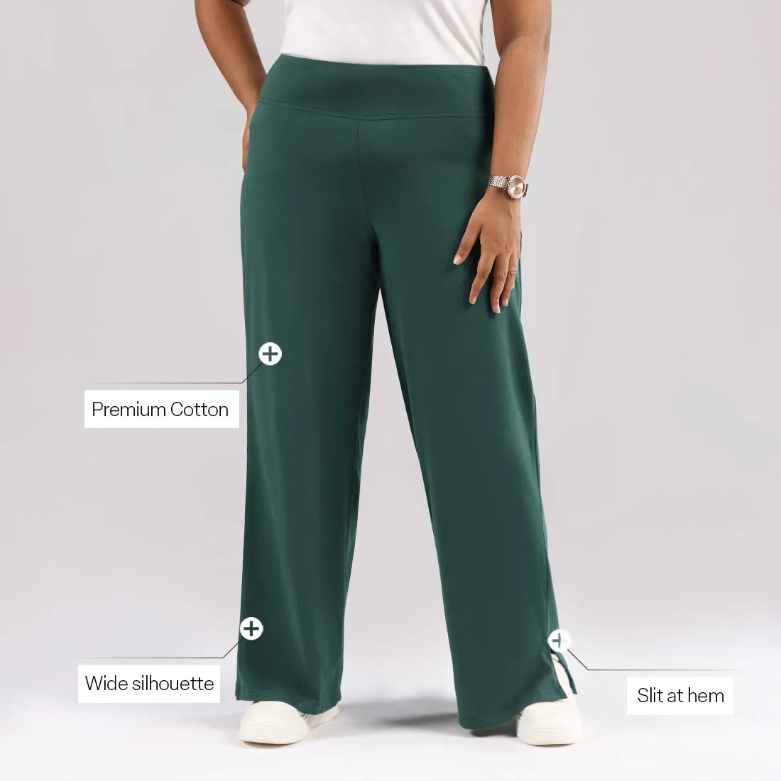 AM:PM Air Wide Trousers - Cotton Tall