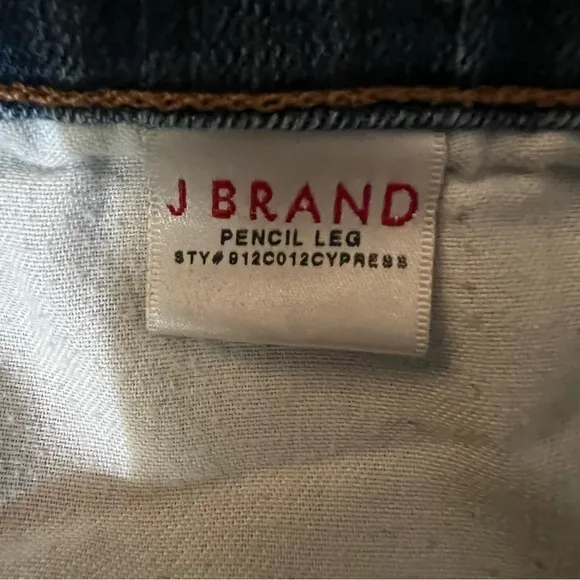 ANTHROPOLOGIE J Brand Denim Pencil Leg Mid Rise Jeans Size 31