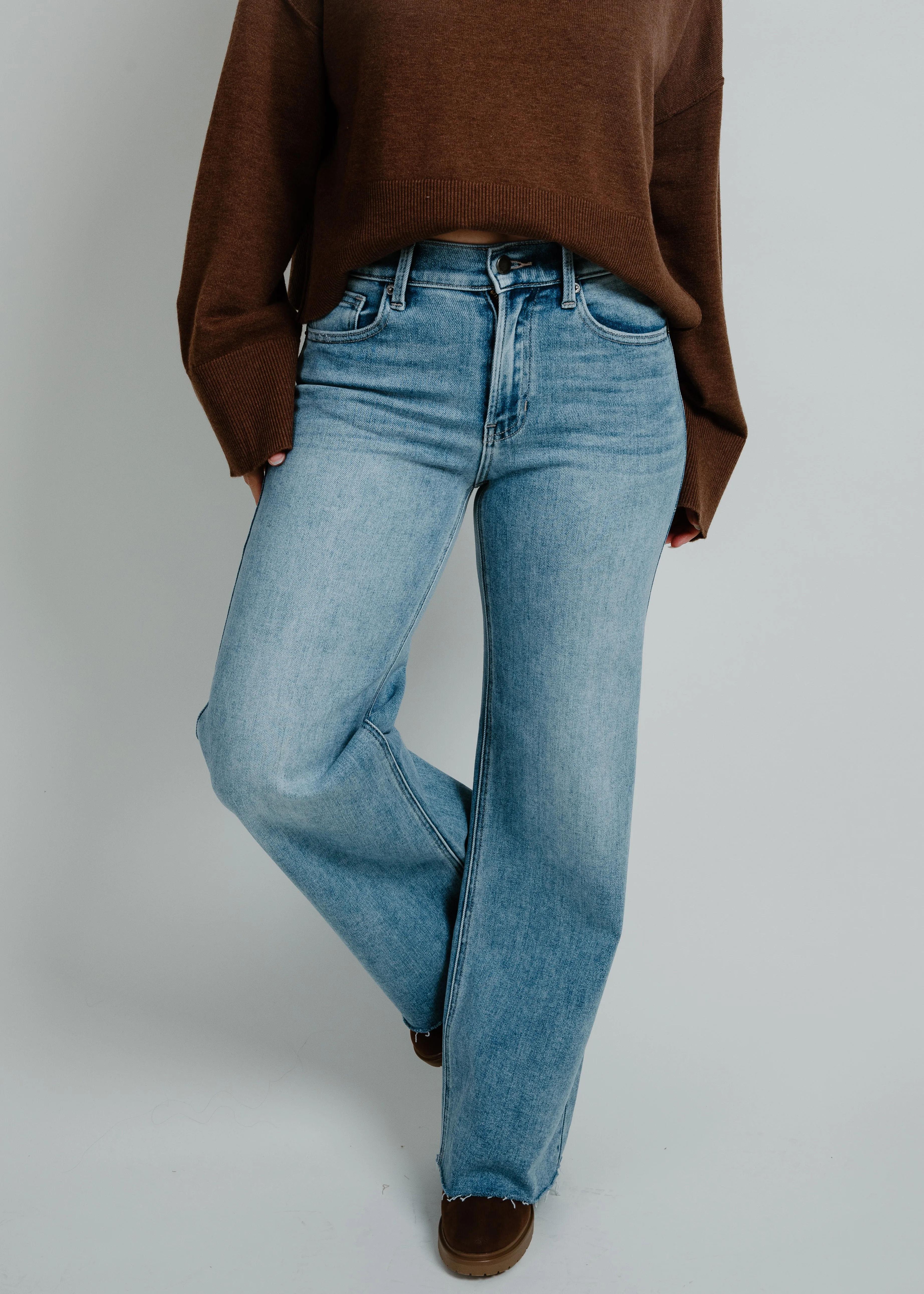 Ashley Wide Leg Denim - Medium Wash