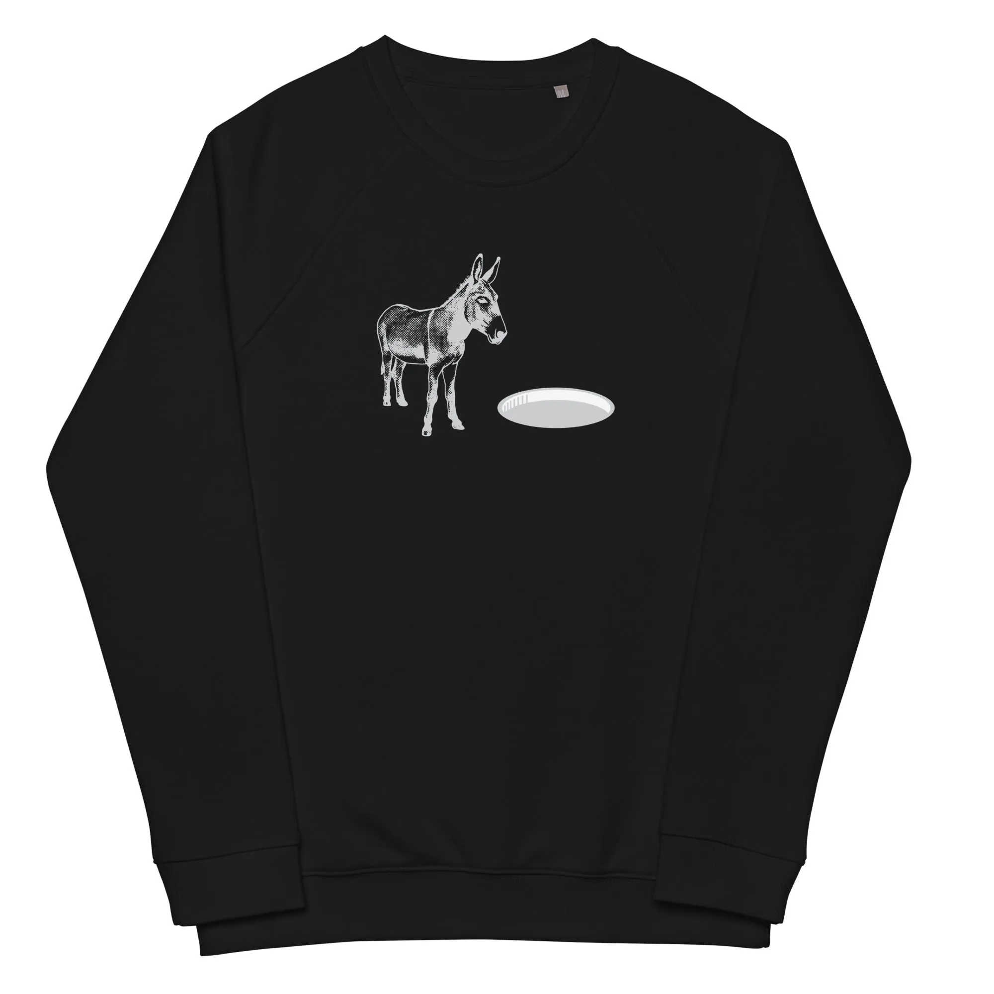 Asshole Unisex organic raglan sweatshirt