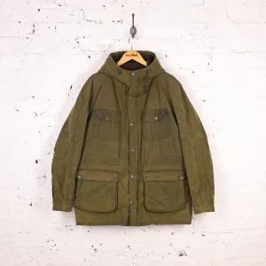 Barbour Brindle Wax Parka Jacket Coat - Green - XL