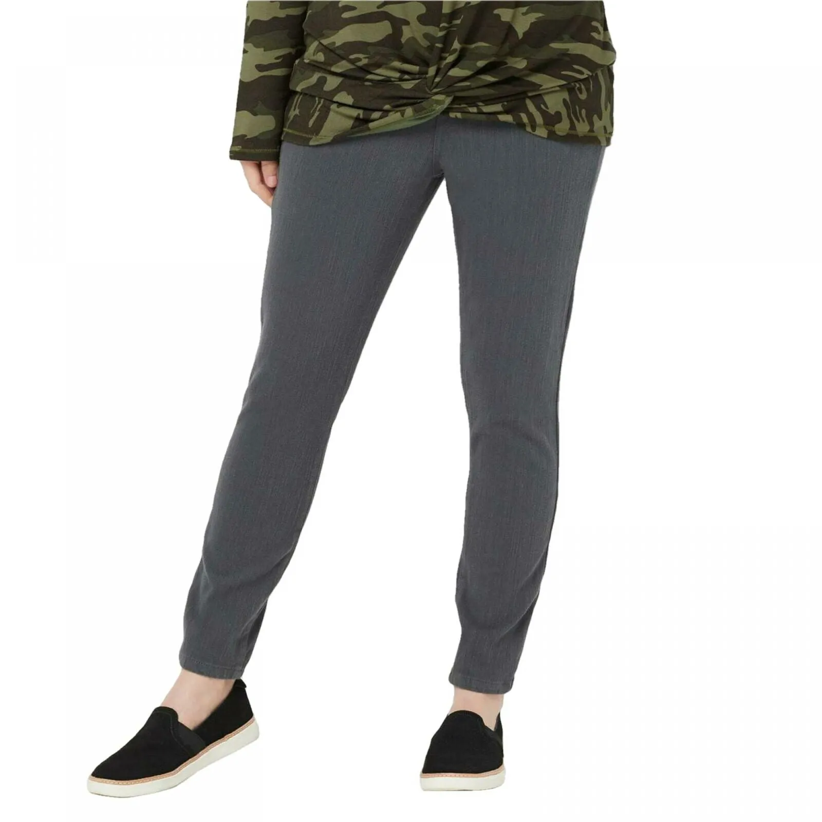 Belle by Kim Gravel Petite Flexibelle 5-Pocket Pull On Jeggings