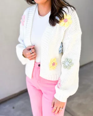 Billy Flower Knit Cardigan