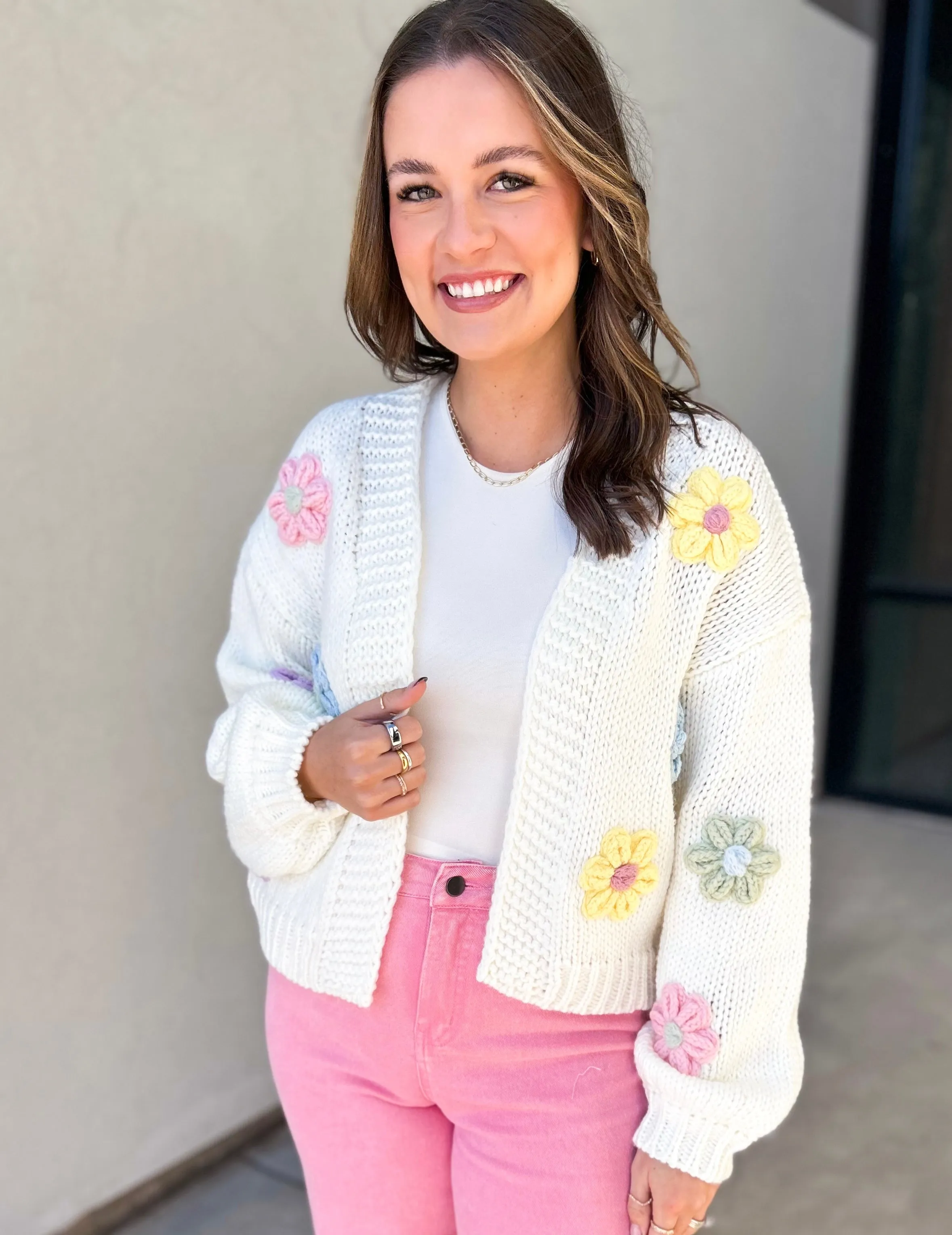 Billy Flower Knit Cardigan