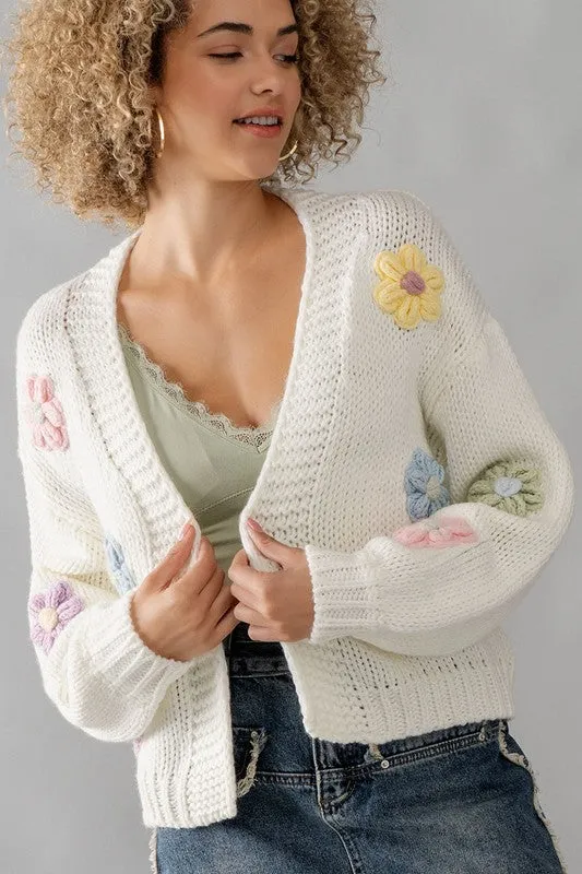 Billy Flower Knit Cardigan