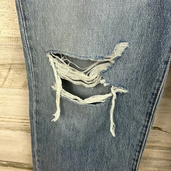 Blank NYC womens sz 31 the baxter ribcage straight leg jeans distressed new