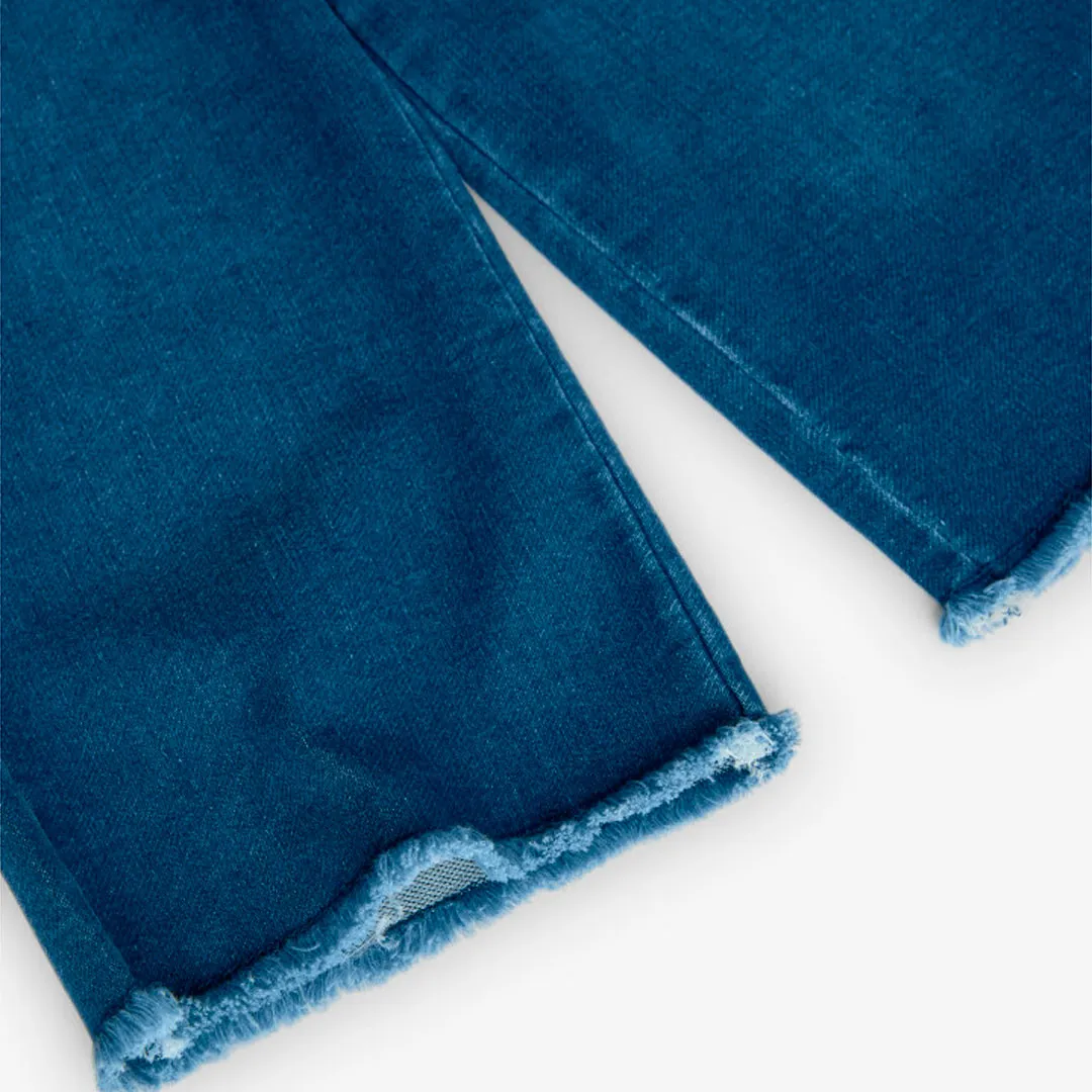 Boboli Floral Wide Leg Jeans