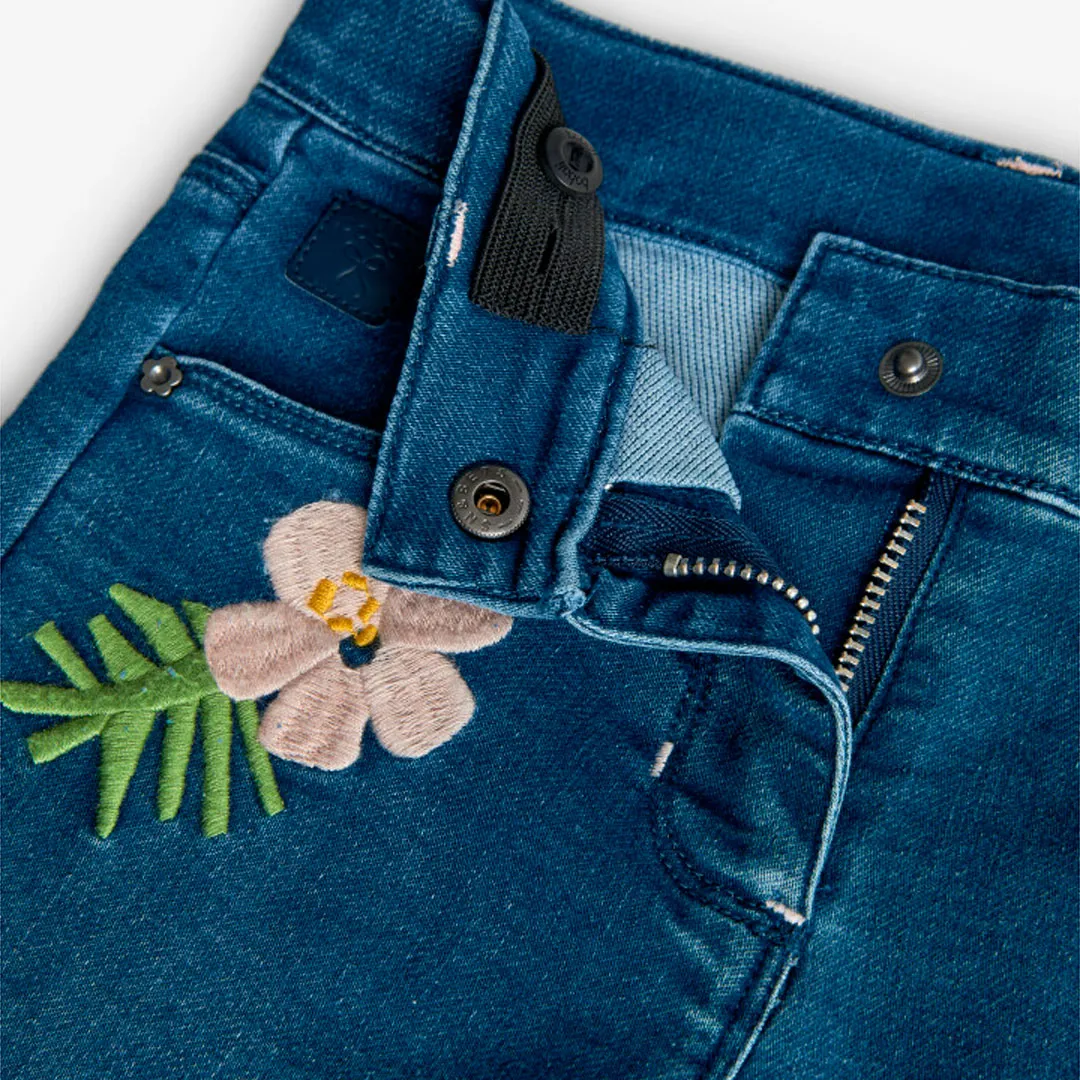 Boboli Floral Wide Leg Jeans