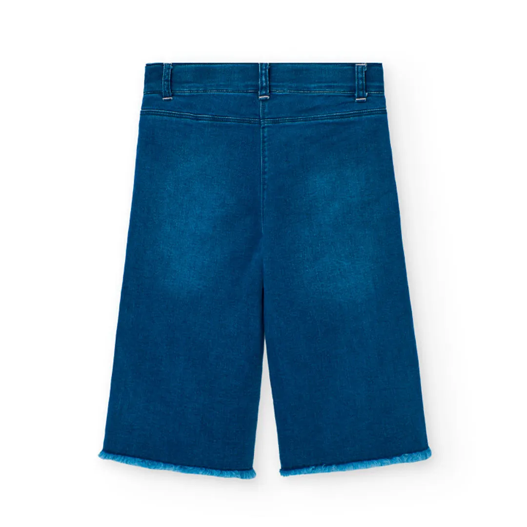 Boboli Floral Wide Leg Jeans