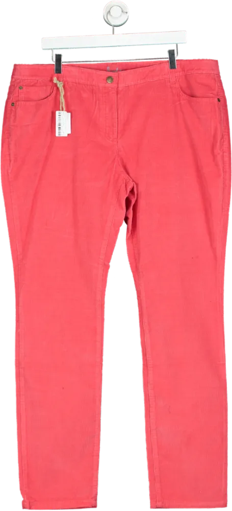 Boden Red Straight Leg Trousers UK 20